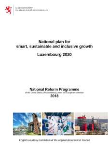 National Reform Programme of the Grand Duchy of Luxembourg 2018