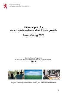National Reform Programme of the Grand Duchy of Luxembourg 2019